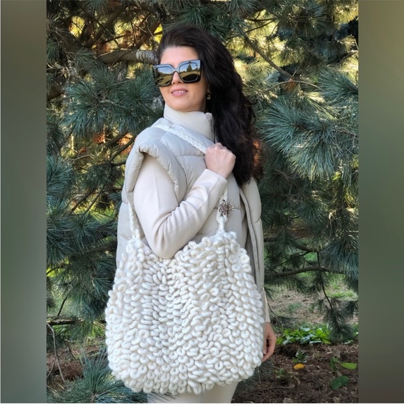 NWT Mango Terry Wool Bag - Picture 1 of 5